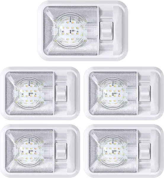 Leisure LED 5 Pack 12V Led RV Ceiling Dome Light RV Interior Lighting for Tra...