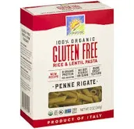 Bionaturae Penne Rigate Pasta Noodles - Gluten Free Pasta Organic, Rice & Lentil Pasta, Kosher Certified, High Protein, Non-GMO Verified, USDA Certified, Gluten Free Pastas, Crafted in Italy - 12 Oz