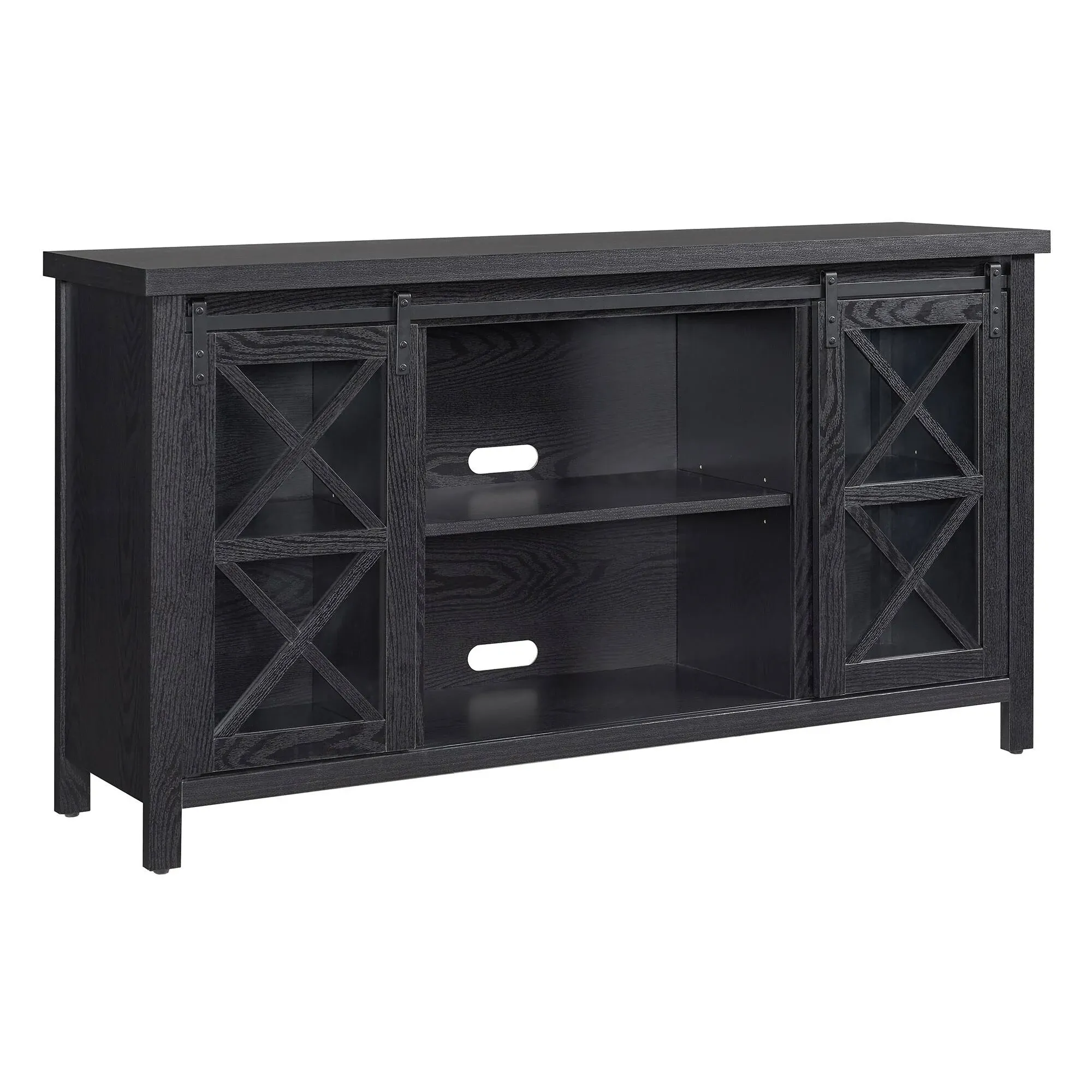 Clementine Rectangular TV Stand for TV's up to 65" in Black Grain