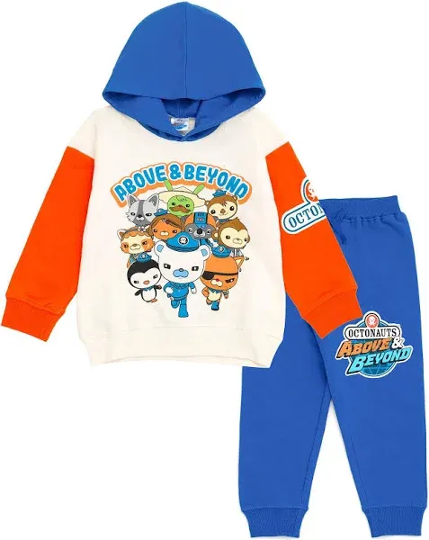 Octonauts Captain Barnacles Dashi Dr. Shellington Toddler Boys Fleece Pullover Hoodie and Jogger Pants Outfit Set Toddler to Little Kid