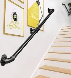 Stair Handrails Wall Mount, Staircase Hand Rail Bar Foot Rail Kit for Indoor ...