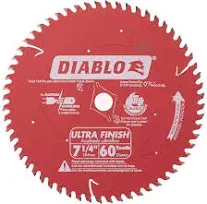 Diablo D0760A 7 1/4&#034; 60 Tooth Fine Ultra Finish Circular Saw Blade