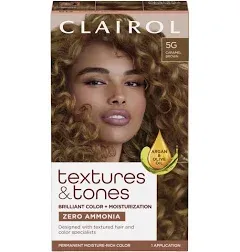 Clairol Textures &amp; Tones Permanent Hair Dye, 2BB Midnight Blue Hair Color 1 Pack