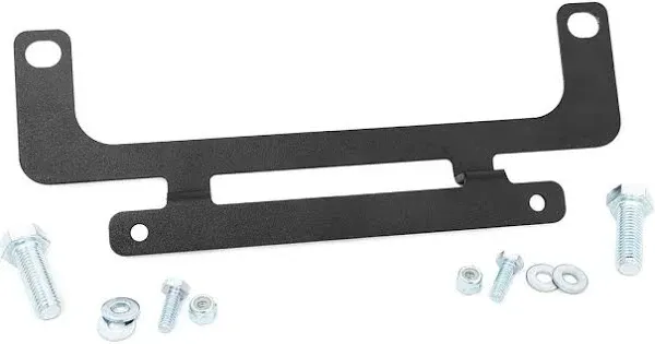 Rough Country Roller Fairlead License Plate Mount Bracket-Black; RS139