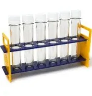 Steve Spangler&#039;S Large Plastic Test Tubes &amp; Rack, 6 Bottles &amp; 1 Rack