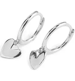 Women's Cute Heart Love Dangle Drop Cartilage Hoop Earrings