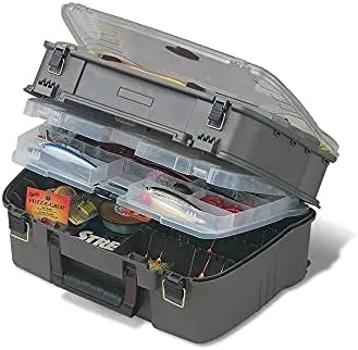 Ultimate Fishing Tackle Box with Large Bulk Storage and Spinnerbait Racks