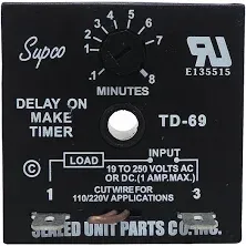 Supco TD69 Time Delay Break Compressor Protector