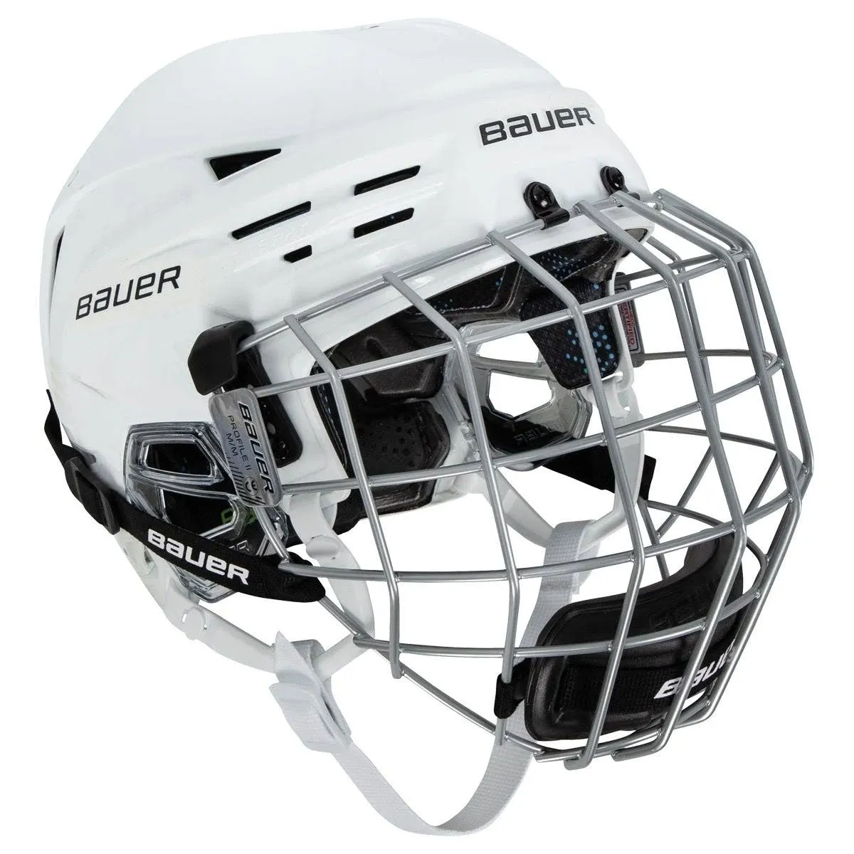 Bauer Re-Akt 85 Hockey Helmet Combo - White - SM