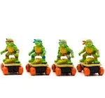 Teenage Mutant Ninja Turtles Switch Kick Skaters Pack of 4 - Gyro Self-Stabilizing Rip-Cord Powered Skateboard Toy – Gift, Stock Stuffer for Ages 3+