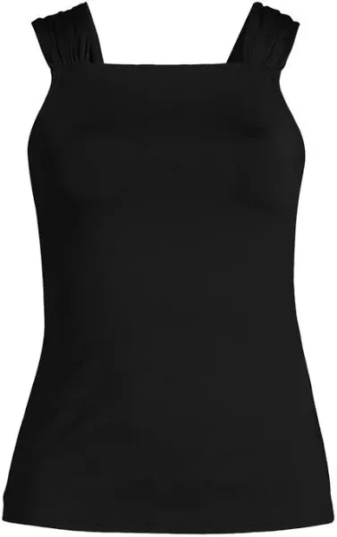 Lands end Cap Sleeve High Neck Tankini Swimsuit Top 14