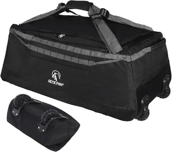 REDCAMP Foldable Duffle Bag with Wheels 85L/120L/140L, 1680D Oxford Collapsible 