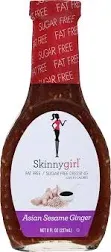 Skinnygirl Fat Free Sugar Free Asian Sesame Ginger Salad Dressing