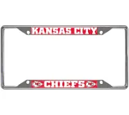 Kansas City Chiefs Chrome and Red License Plate Frame