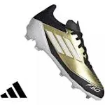 Adidas F50 League FG/MG Junior Messi Firm Ground Soccer Cleats Gold/White/Black / 4