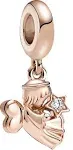 Pandora : Heart Winged Angel Dangle Charm