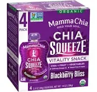 Mamma Chia Organic Chia Squeeze Strawberry Banana Vitality Snack