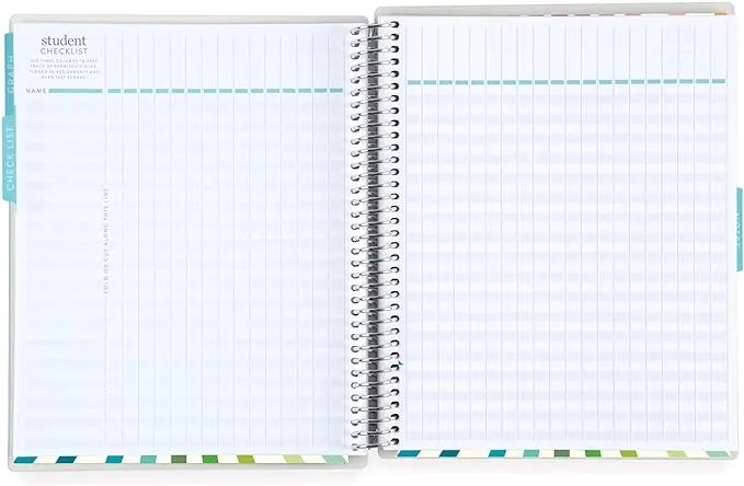 Erin Condren 7x9 Teacher Record Book, Communication Logs and Student Checklis...