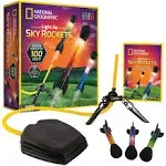 National Geographic Air Rocket Toy Ultimate LED Rocket Launcher for Kids, Stomp and Launch The Light Up, Air Powered, Foam Tipped Rockets Up to 100