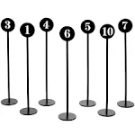 American Metalcraft NSB10 Black Stamped Out Number Table Stand