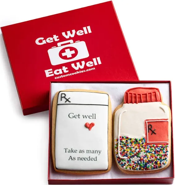 Custom Cookies Gourmet Get Well Cookie Gift Basket