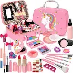 Kids Makeup Kit for Girl, Real Makeup for Kids, Washable Toddler Makeup Kit Play Makeup Girl Toys for Kids 4 5 6 7 8 9 Years Old Girls Birthday Gift.