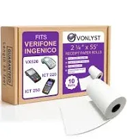 Receipt Paper Roll for 58mm Mobile Portable Thermal Printer (Pack 50 rolls)