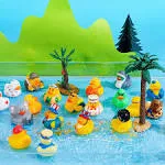 JOYIN 30 Pcs Rubber Ducks with Mesh Carry Bag