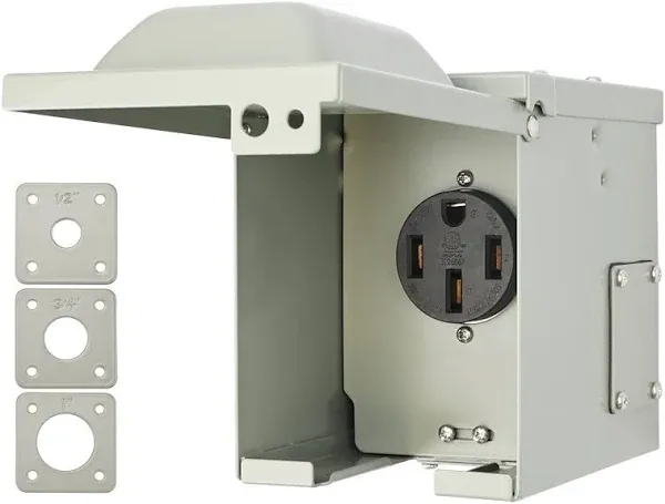 50 Amp RV Outlet Box, NEMA 14-50R Outlet Receptacle 125/250 Volt, RV Outlet E...