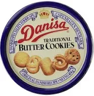 Danisa Premium Butter Cookies 16 oz Festive EMPTY TIN  NO COOKIES INCLUDED 