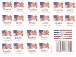 USPS Forever Stamps Four Flags Booklet of 20 Stamps