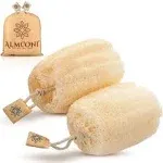 Almooni Egyptian Loofah Exfoliating Body Scrubber, Natural Real Egyptian Shower Loofah Sponge Body Scrubber for Women and Men, for Body and Face That Will Get You Clean - 2 Count (1 Pack)