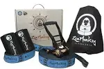 ZenMonkey Slackline Kit with Overhead Training Line, Arm Trainer, Tree Protectors, Cloth Carry Bag and Instructions, 60 Foot - Easy Setup for The Family, Kids and Adults