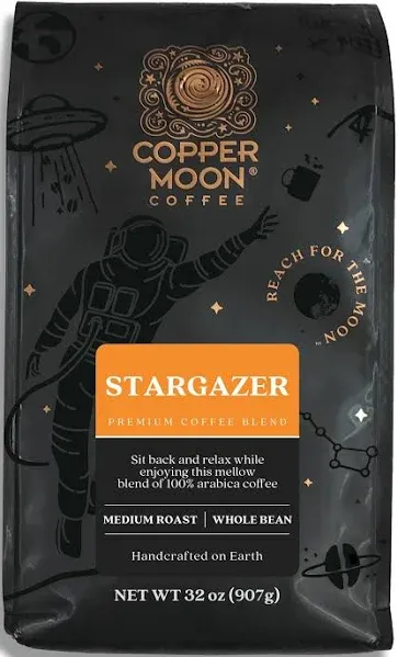 Copper Moon Whole Bean Coffee, Dark Roast, Sumatra Blend, 5 Lb