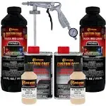 Custom Coat Federal Standard Color # 33446 Desert Tan T80 Urethane Spray-On Truck Bed Liner, 2 Quart Kit with Spray Gun and Regulator - Durable Textured Protective Coating - Easy Mix Car Auto