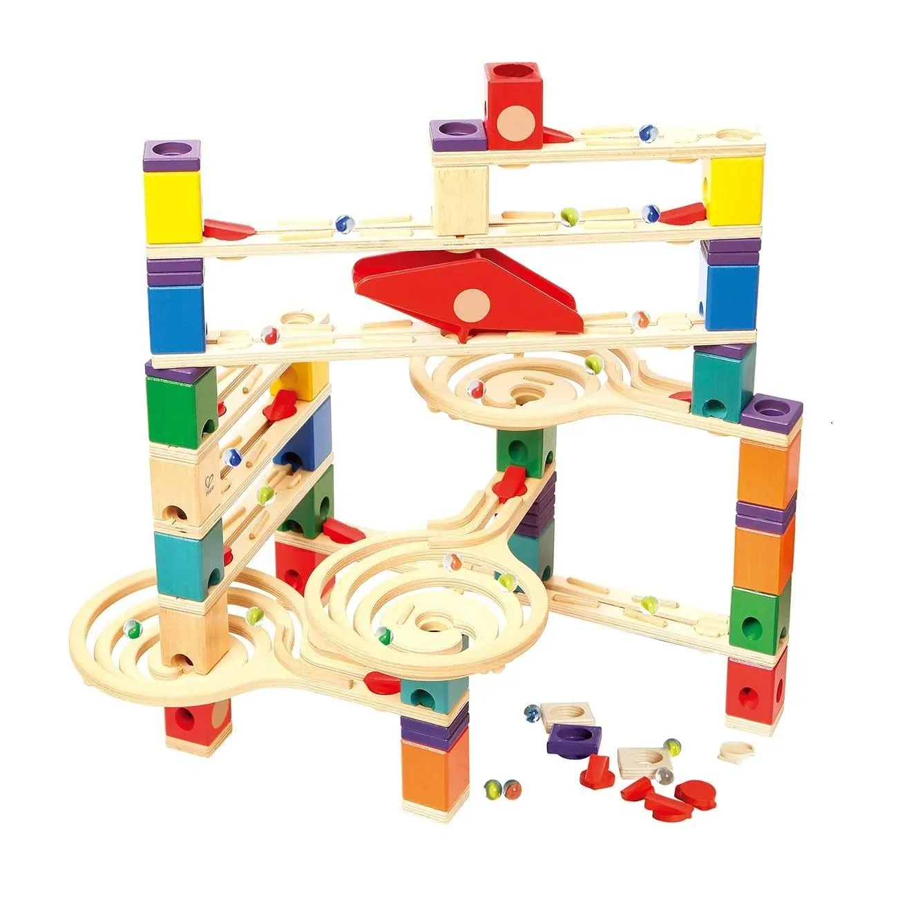 Hape Quadrilla Wooden Marble Run Construction - Vertigo - Quality Time Playing -