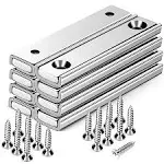 Strong Neodymium Rectangular Pot Magnets With Counter Bore, Countersunk Hole - 8