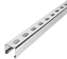 SKTREX 2 Feet Length Strut Channel Trolley Track,1-5/8" high and Wide 12 Gauge Metal Steel u Channel with Short Slotted Back Channel - Pre-Galvanized Zinc Finish for Durability (Pack of Four)