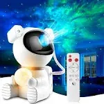 Zechuan Astronaut Galaxy Projector Light, 2 in 1 Star Projector Light with Moon Lamp, Galaxy Night Light with 360 Adjustable & Remote Control, Gifts