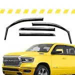 Side Window Deflectors Rain Guards for 2019-2024 Dodge Ram 1500 Crew Cab  | eBay