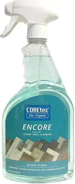 2 Set ENCORE 03Z76 Floor Cleaner Care for Luxury Vinyl Flooring Ready To Use 32oz Spray Bottle (Green) (32 Oz)