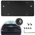 Rear Bumper License Plate Bracket for Audi A5 S5 RS5 2008-2023, Plate Holder Set W 8 Unique Screw Bolts & Wrench Kit, License Tag Mounting Kit, Qualit