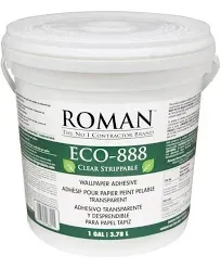 ECO-888 Clear Strippable Wallpaper Adhesive, 1-Gallon