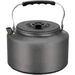 1.6l/2.2l Camping Kettle Aluminum Alloy Open Campfire Coffee Tea Pot Fast Heatin