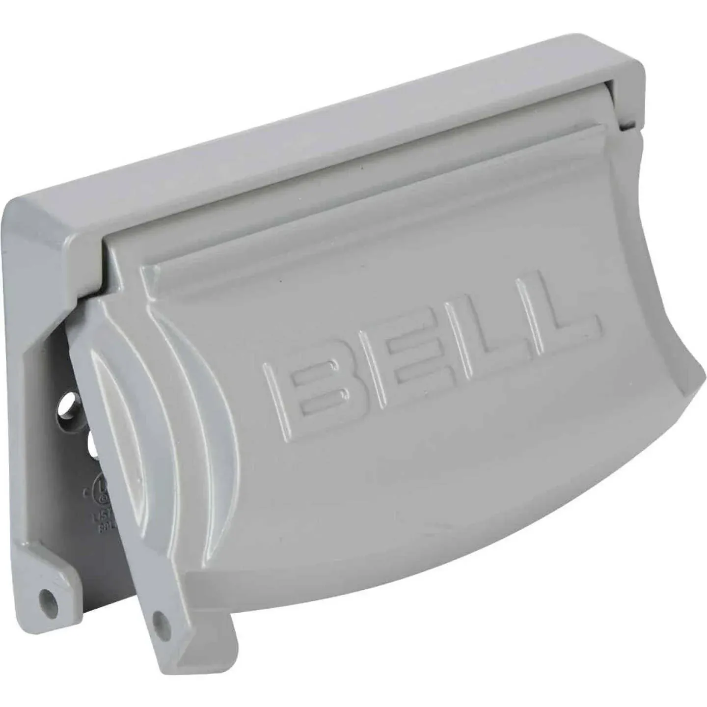 BELL MX1250S Flip Weatherproof Cover Universal Metal 12-in-1 Outlet Outdoor Receptacle Protector, 1-Gang, Gray