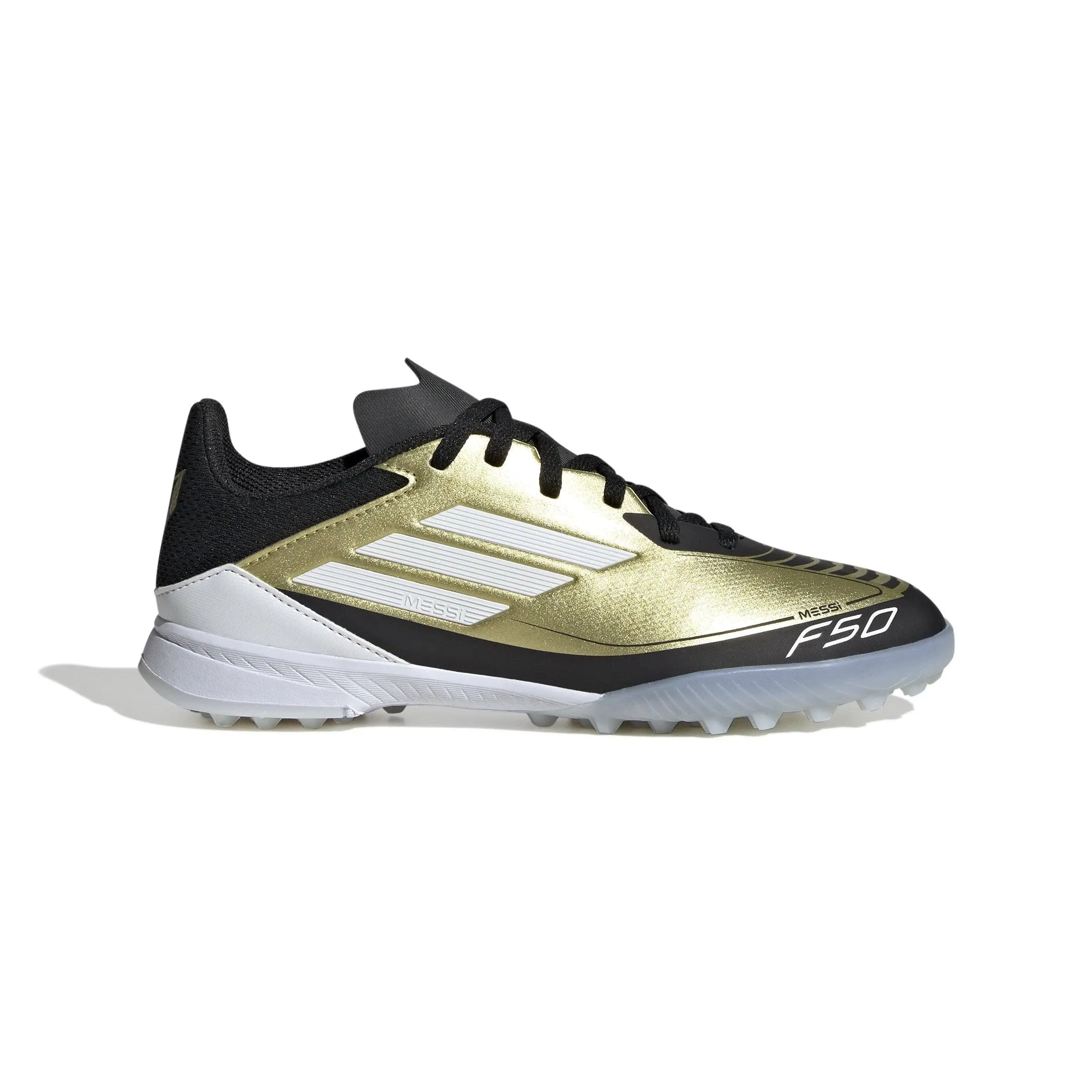 Adidas F50 League TF Junior Messi Turf Shoes Gold/White/Black / 13K