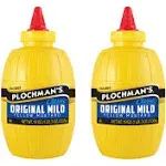 Plochman's Original Mild Classic Yellow Mustard, Original,vinegar, 19 Ounce (Pack of 2)