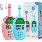 Walkie Talkies for Kids: 2 Pack Rechargeable Kids Walkie Talkies, Long Range 22 