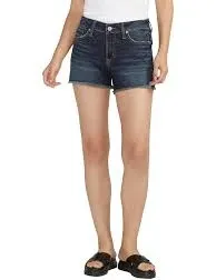 Silver Jeans Co. Women's Suki Mid-Rise Curvy Fit Shorts