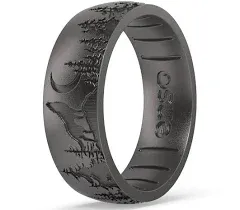 Enso Rings Lone Wolf Etched Silicone Ring